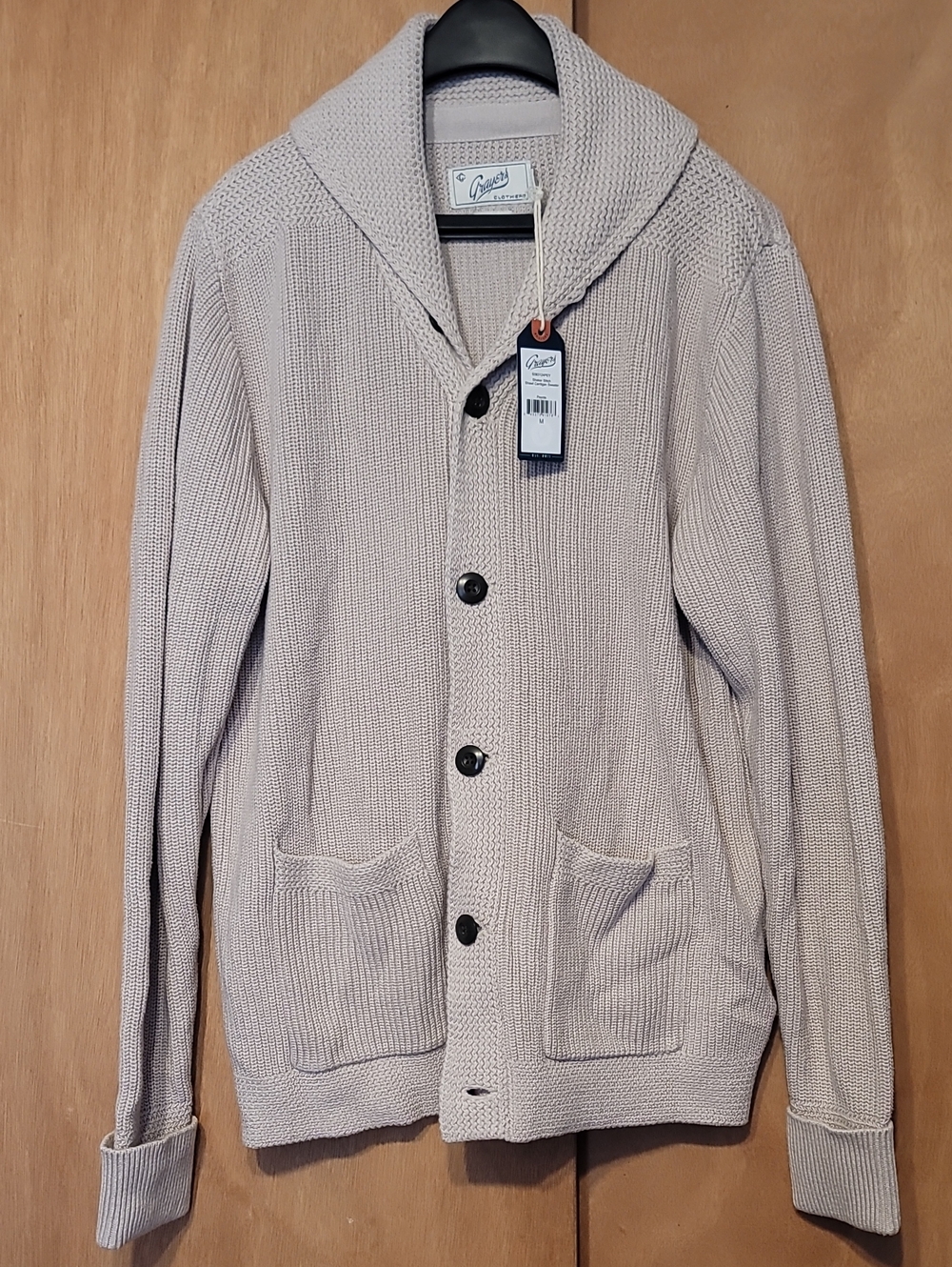 Grayers Shawl Collar Button-Up Cardigan - Peyote Color